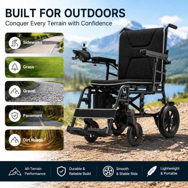 Fold & Travel Mobility accessibility equipment Kr8810 Lightweight Comfort Cushion Power Wheelchair KR8810