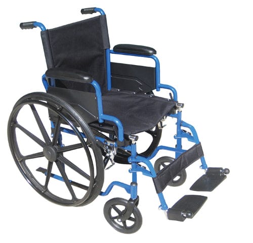 Complete Medical Wheelchairs & Accessories Blue Streak 18" Single Axle WC w/Flip-Back Desk Arms & ELR