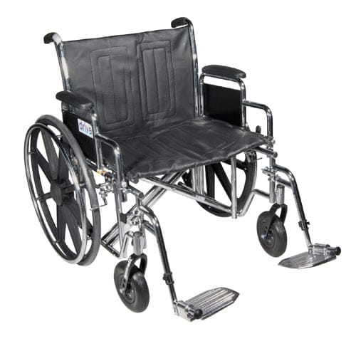 Complete Medical Wheelchairs & Accessories Wheelchair Std Dual-Axle 22" w/Rem Full Arms & Elev Legrest