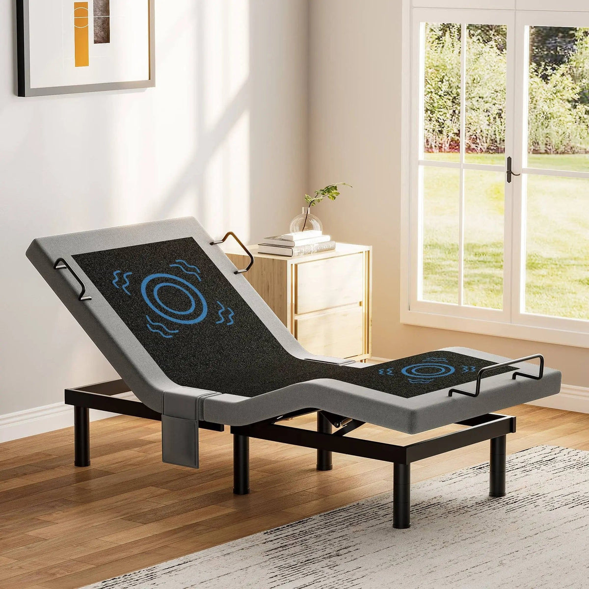 Fold & Travel Mobility Zero Gravity Adjustable Bed Frame with Massage and Wireless Remote