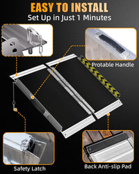 Fold & Travel Mobility Spare Parts Portable Wheelchair Ramp, Non-Slip Aluminum Folding Handicap Ramps, Door Threshold Wheelchair Ramps for Home, Wheel Chair Ramp for Home Steps, Threshold Ramp for Car, Doorways, Curbs, Stairs