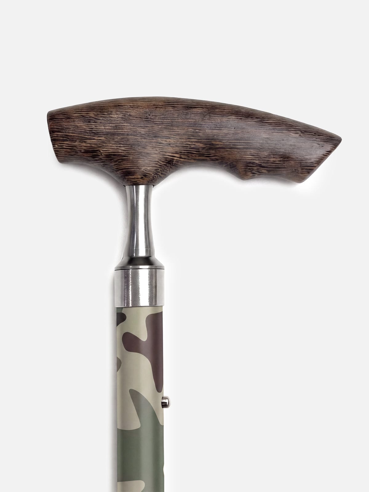 Fold & Travel Mobility Camouflage Folding Cane – Lightweight Aluminum with Wooden Handle | – Model A3