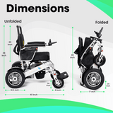 Silla de ruedas eléctrica plegable, ligera y de primera calidad, con marco negro y asiento negro, scooter de movilidad con motor, silla de ruedas automatizada para adultos y personas mayores 