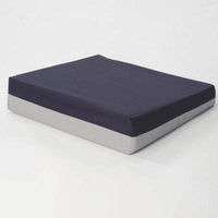 Complete Medical Wheelchairs & Accessories Foam Wedge Wheelchair Cushion Navy/Gray,16" x 18" x 4" to 2"