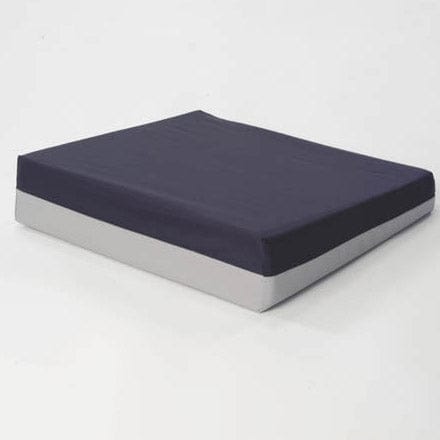 Complete Medical Wheelchairs & Accessories Foam Wedge Wheelchair Cushion Navy/Gray,16" x 18" x 4" to 2"