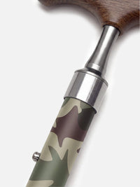 Fold & Travel Mobility Camouflage Folding Cane – Lightweight Aluminum with Wooden Handle | – Model A3