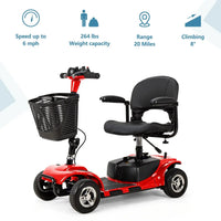 Fold & Travel Mobility accessibility equipment 4 Wheel Travel Scooter W3431