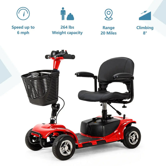 Fold & Travel Mobility accessibility equipment 4 Wheel Travel Scooter W3431