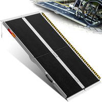 Fold & Travel Mobility Spare Parts Portable Wheelchair Ramp, Non-Slip Aluminum Folding Handicap Ramps, Door Threshold Wheelchair Ramps for Home, Wheel Chair Ramp for Home Steps, Threshold Ramp for Car, Doorways, Curbs, Stairs