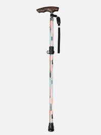 Fold & Travel Mobility Patterned Aluminum Cane – Lightweight Walking Cane | – Model A1