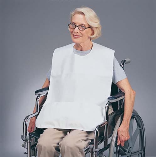 Complete Medical Wheelchairs & Accessories Barrier Bib with Catch Pocket 18"W x 30"L
