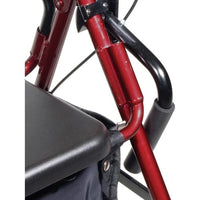 Complete Medical Mobility Products Duet Rollator/Transport Chair Burgundy