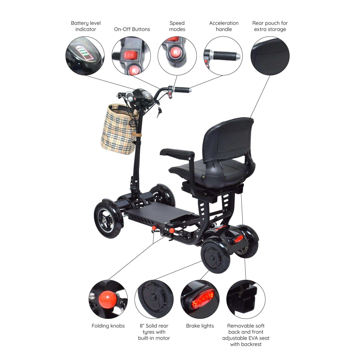 Fold & Travel Mobility Mobility Scooter Refurbished Dragon Mobile EX
