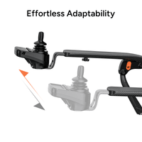 Fold & Travel Mobility Wheelchair Gray Ultra Lightweight Carbon Fiber Electric Wheelchair | Q5