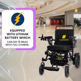 Silver Frame, Brown Seat Premium Auto Folding Electric Wheelchair Fold And Travel Mobility Scooter Wheel Chair Powered Automated For Adults and Seniors