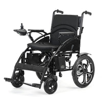 Fold and Travel Electric Wheelchair Black Electric Wheelchair with Lithium Battery, Electric Power Wheelchair Auto and Manual Mode