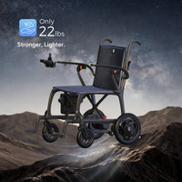 Fold & Travel Mobility Gray Paiseec Carbon Fiber Electric Wheelchair Q5
