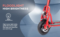 Fold & Travel Mobility WHEELCHAIR COUGAR (Red) Ultra Lightweight Folding Scooter For Adults 3 Wheeler - Portable