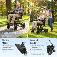 Fold & Travel Mobility accessibility equipment Upgrade Airline-Approved Lightweight Folding Electric Wheelchair A406 (Travel-Ready)
