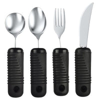 Complete Medical Aids to Daily Living Make Eating Easier Big Grip Utensil Set, Blue Jay Brand