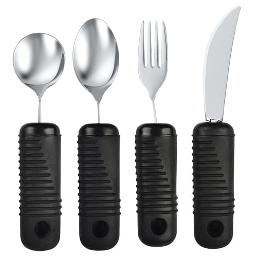 Complete Medical Aids to Daily Living Make Eating Easier Big Grip Utensil Set, Blue Jay Brand