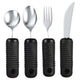 Complete Medical Aids to Daily Living Make Eating Easier Big Grip Utensil Set, Blue Jay Brand