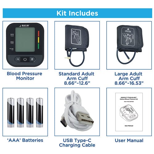 Complete Medical Blood Pressure Deluxe Perfect Measure Blood Pressure Kit w/2 Cuffs