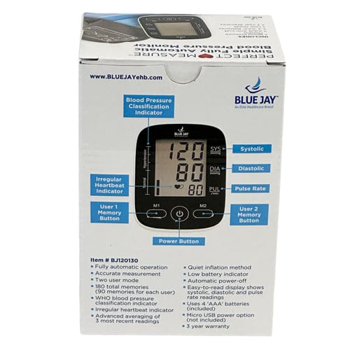 Complete Medical Blood Pressure Perfect Measure Select Fully Auto Blood Pressure Blue Jay