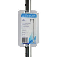 Complete Medical Mobility Products Cane, Round Handle, Blue Jay Silver with Vinyl Comfort Grip