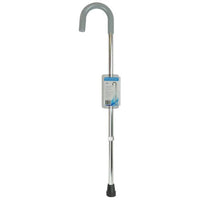 Complete Medical Mobility Products Cane, Round Handle, Blue Jay Silver with Vinyl Comfort Grip