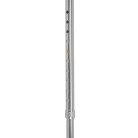 Complete Medical Mobility Products Cane, Soft Foam Offset Handle, Blue Jay, Silver with Strap