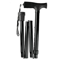 Complete Medical Mobility Products Cane, Folding Blue Jay Black, Pistol Grip, 33" - 37"