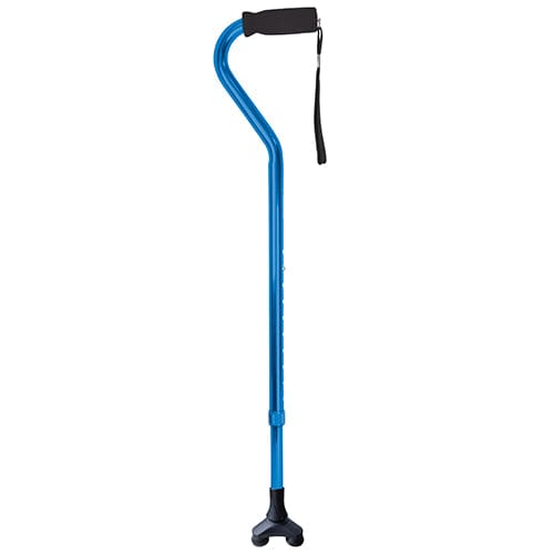 Complete Medical Mobility Products Cane, Offset, Blue Jay Blue with Foam Handle