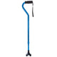 Complete Medical Mobility Products Cane, Offset, Blue Jay Blue with Foam Handle