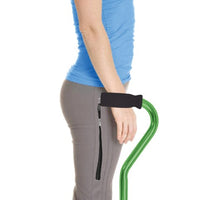 Complete Medical Mobility Products Cane, Offset, Blue Jay Green with Foam Handle