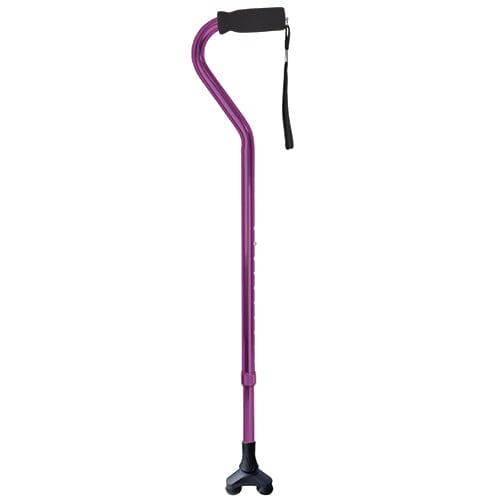 Complete Medical Mobility Products Cane, Offset, Blue Jay Purple with Foam Handle