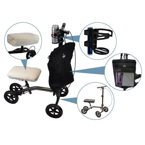 Complete Medical Mobility Products Well Dressed Knee Scooter Knee Scooter with Accessories