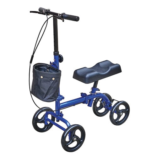 Complete Medical Mobility Products Keep Me Moving Steerable Folding Knee Scooter - BlueJay