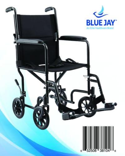 Complete Medical Wheelchairs & Accessories ROLL WITH ME 19" Steel Transport Wheelchair
