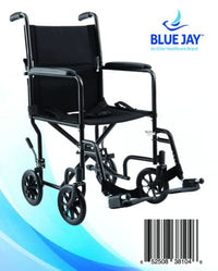 Complete Medical Wheelchairs & Accessories ROLL WITH ME 19" Steel Transport Wheelchair