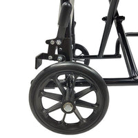 Complete Medical Wheelchairs & Accessories ROLL WITH ME 19" Aluminum Transport Wheelchair, Black