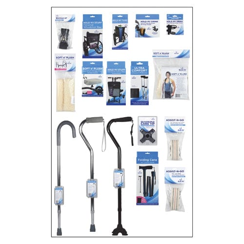Complete Medical Mobility Products Planogram, Mobility Aids & Accessories, 3' x 60"
