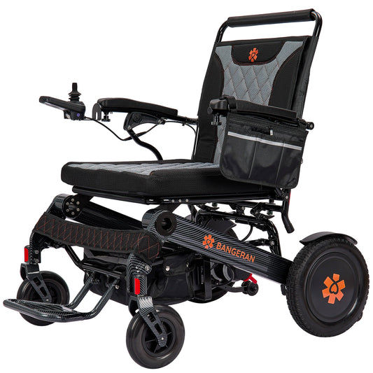 Fold and Travel Electric Wheelchair Heavy Duty Electric Wheelchair 22" Wide Seat Foldable Power Wheelchair 500 lbs Weight Capacity