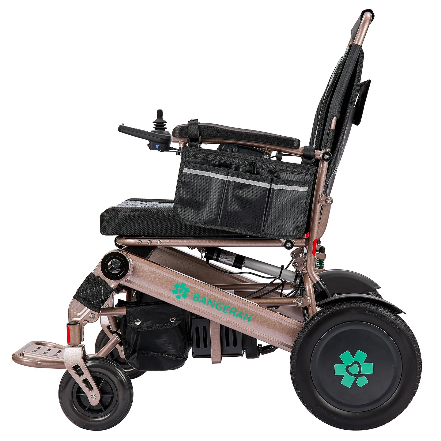 Fold and Travel Electric Wheelchair Heavy Duty Electric Wheelchair 22" Wide Seat Foldable Power Wheelchair 500 lbs Weight Capacity