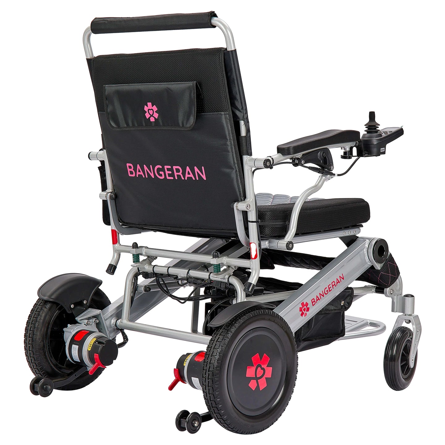 Fold and Travel Electric Wheelchair Heavy Duty Electric Wheelchair 22" Wide Seat Foldable Power Wheelchair 500 lbs Weight Capacity