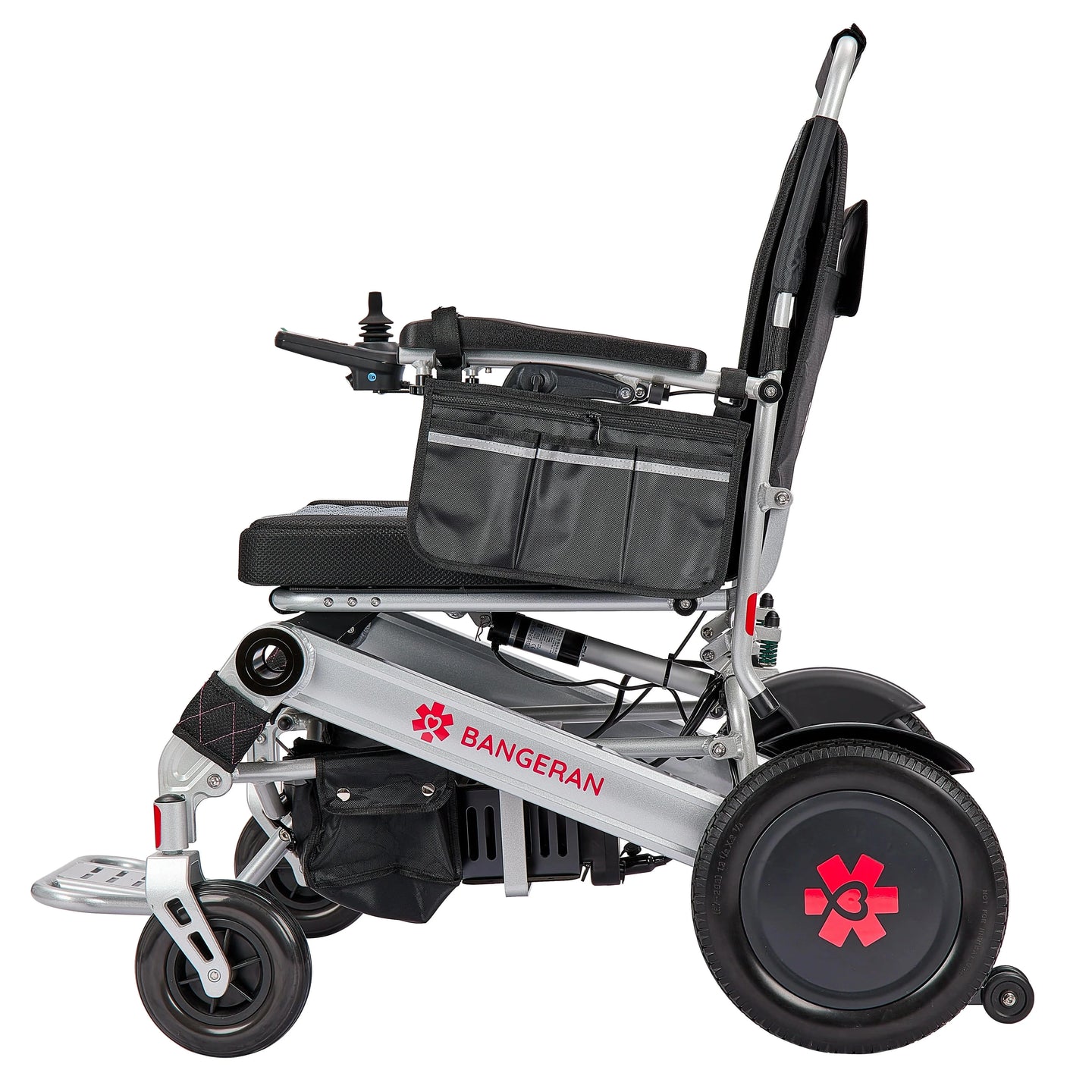 Fold and Travel Electric Wheelchair Heavy Duty Electric Wheelchair 22" Wide Seat Foldable Power Wheelchair 500 lbs Weight Capacity