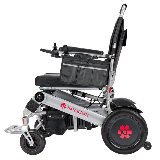 Heavy Duty Electric Wheelchair 22" Wide Seat Foldable Power Wheelchair 500 lbs Weight Capacity
