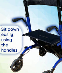 Bangeran Rollators & Walkers BreezeStride Folding Upright Rollator Walker Durable Foldable Up Right Rolling Walker with Seat