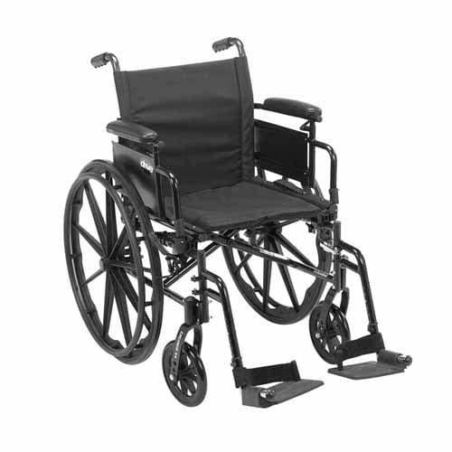 Complete Medical Wheelchairs & Accessories Cruiser X4 W/C 18" w/ELR & Ht Adj Flip-Back Desk Arms