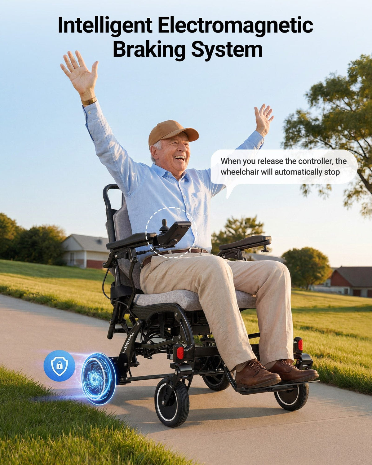 Fold & Travel Mobility accessibility equipment Wireless Charging and LCD Display Electric Wheelchair DC01